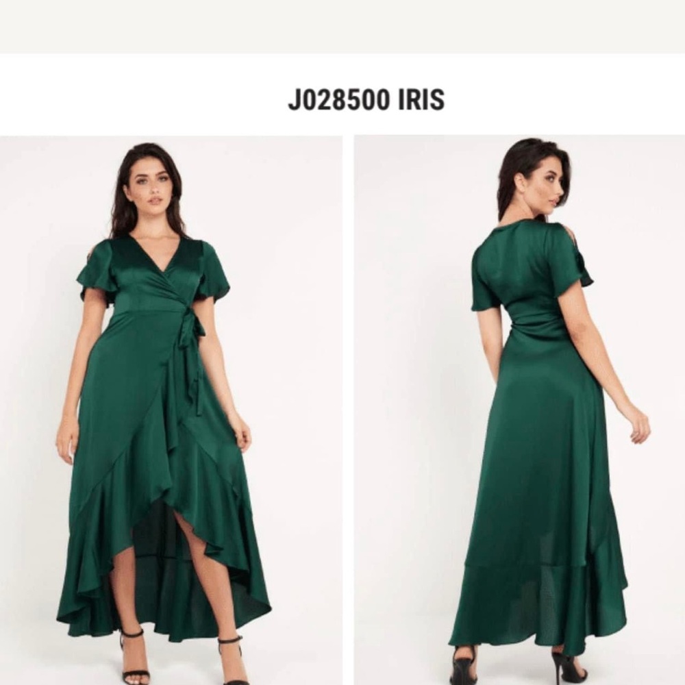 Stunning NWT Angel eye New York satin wrap around long dress.  Retails $104.99